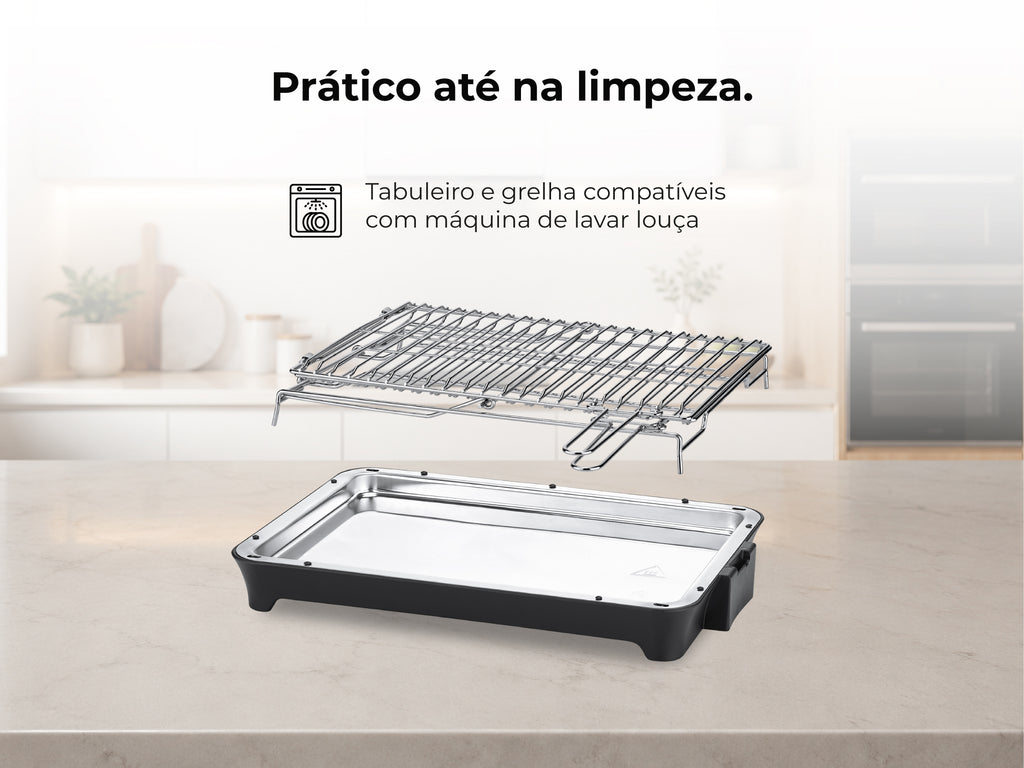 Grelhador Elétrico de Resistência HeatUltra EasyFlip M 2400W 4324FL