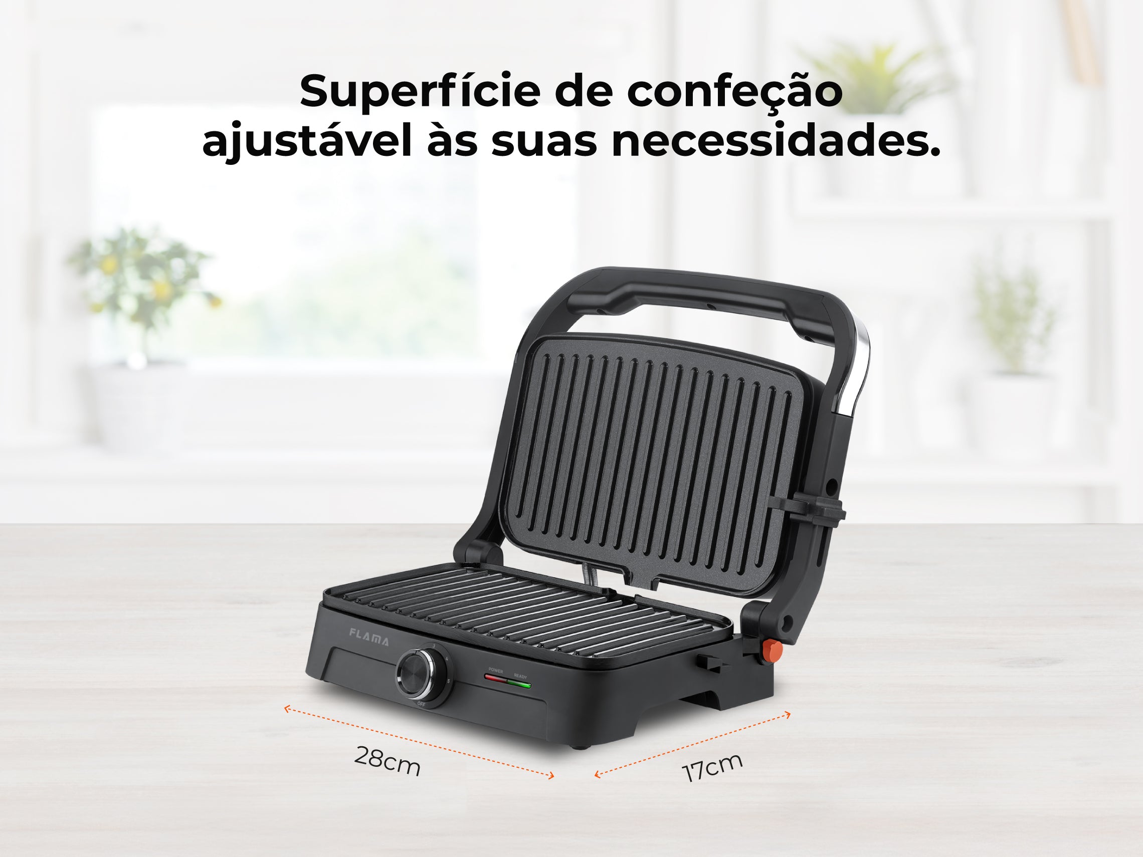 Grelhador Elétrico de Placas Inox HeatEasy 1500W 4422FL