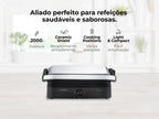 Grelhador Elétrico de Placas Inox HeatPro 2000W 4522FL