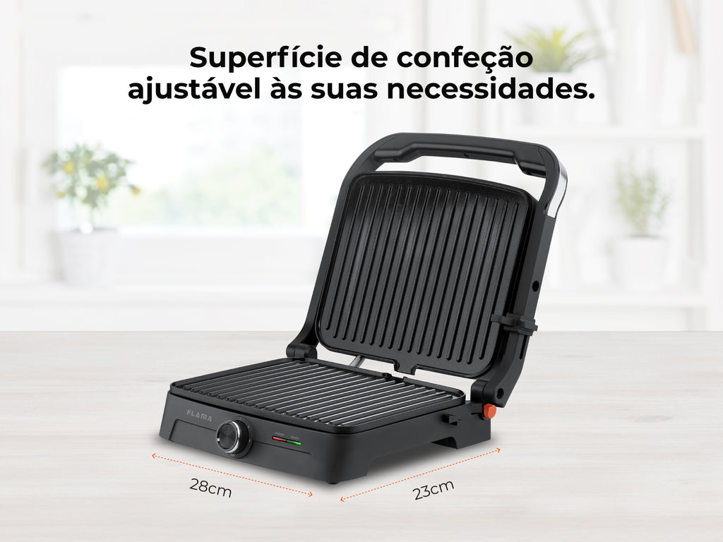 Grelhador Elétrico de Placas Inox HeatPro 2000W 4522FL