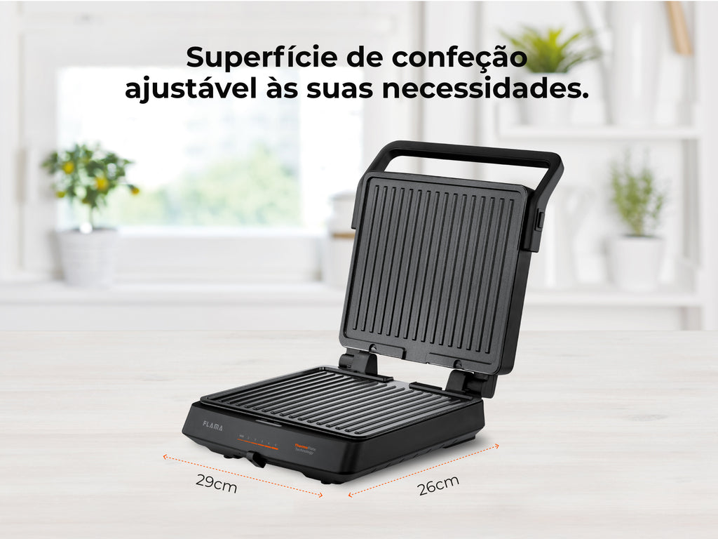 Grelhador Elétrico de Placas SlideControl HeatPro 2000W 4586FL
