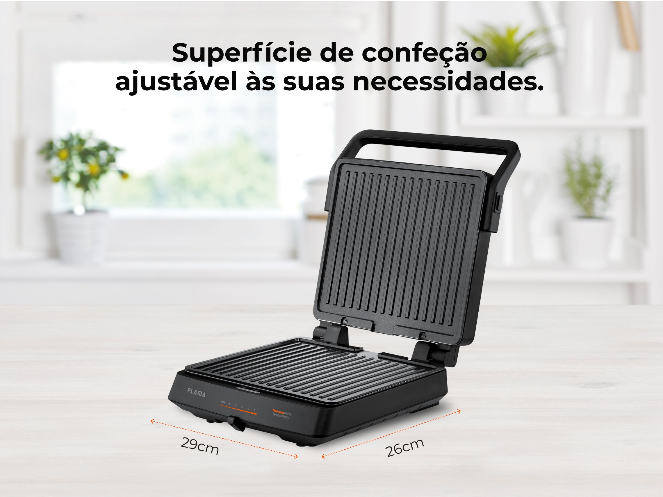 Grelhador Elétrico de Placas SlideControl HeatPro 2000W 4586FL