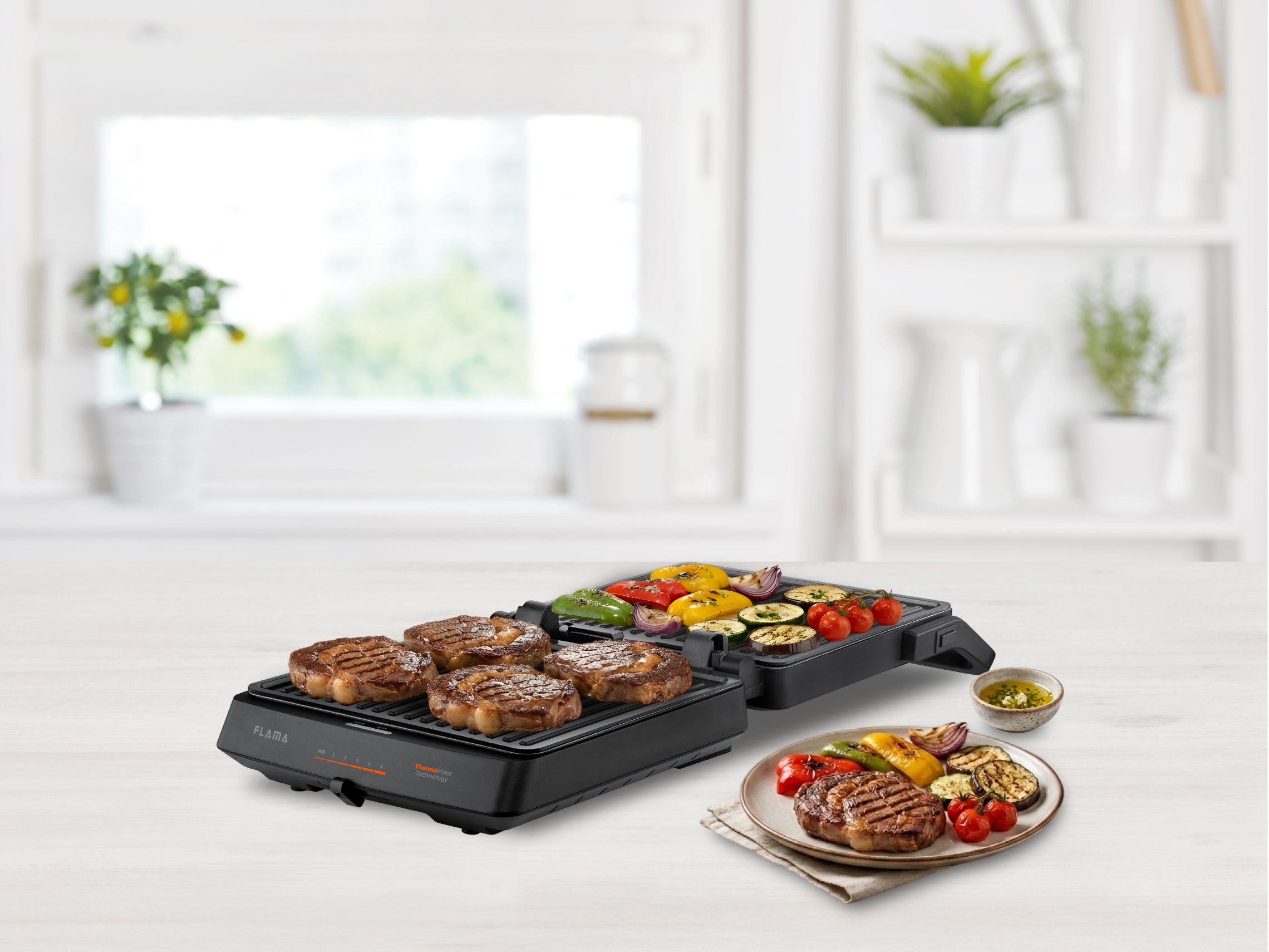Grelhador Elétrico de Placas SlideControl HeatPro 2000W 4586FL