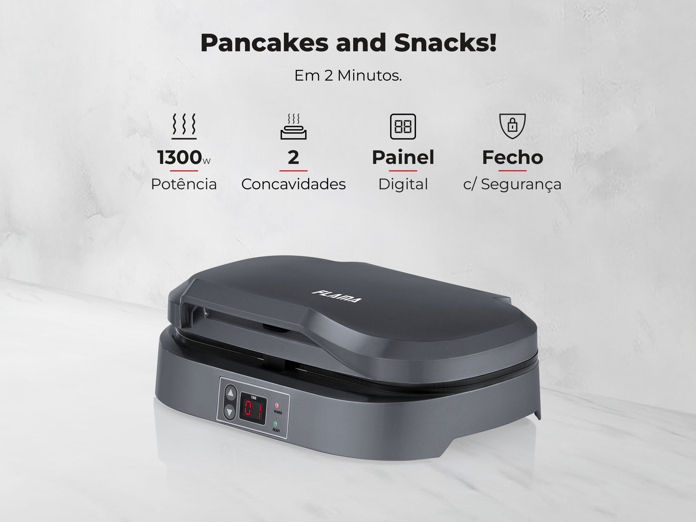 Máquina de Panquecas 2 Cavidades 4902FL