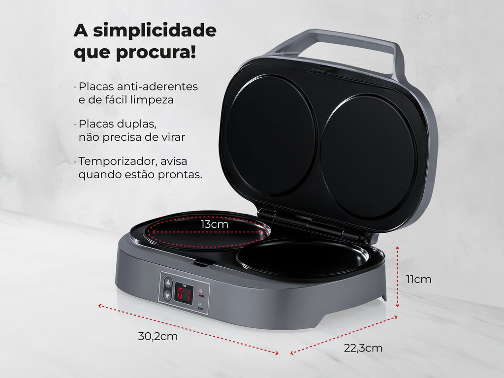 Máquina de Panquecas 2 Cavidades 4902FL