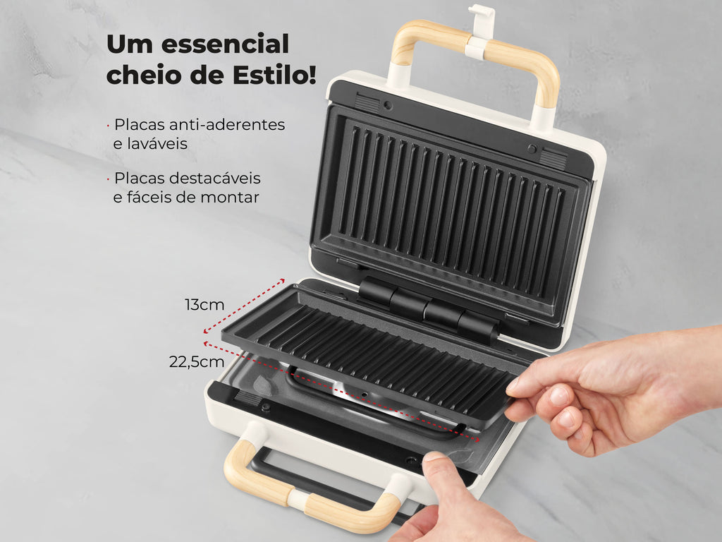 Sanduicheira Grill Pearl White 800W 4961FL