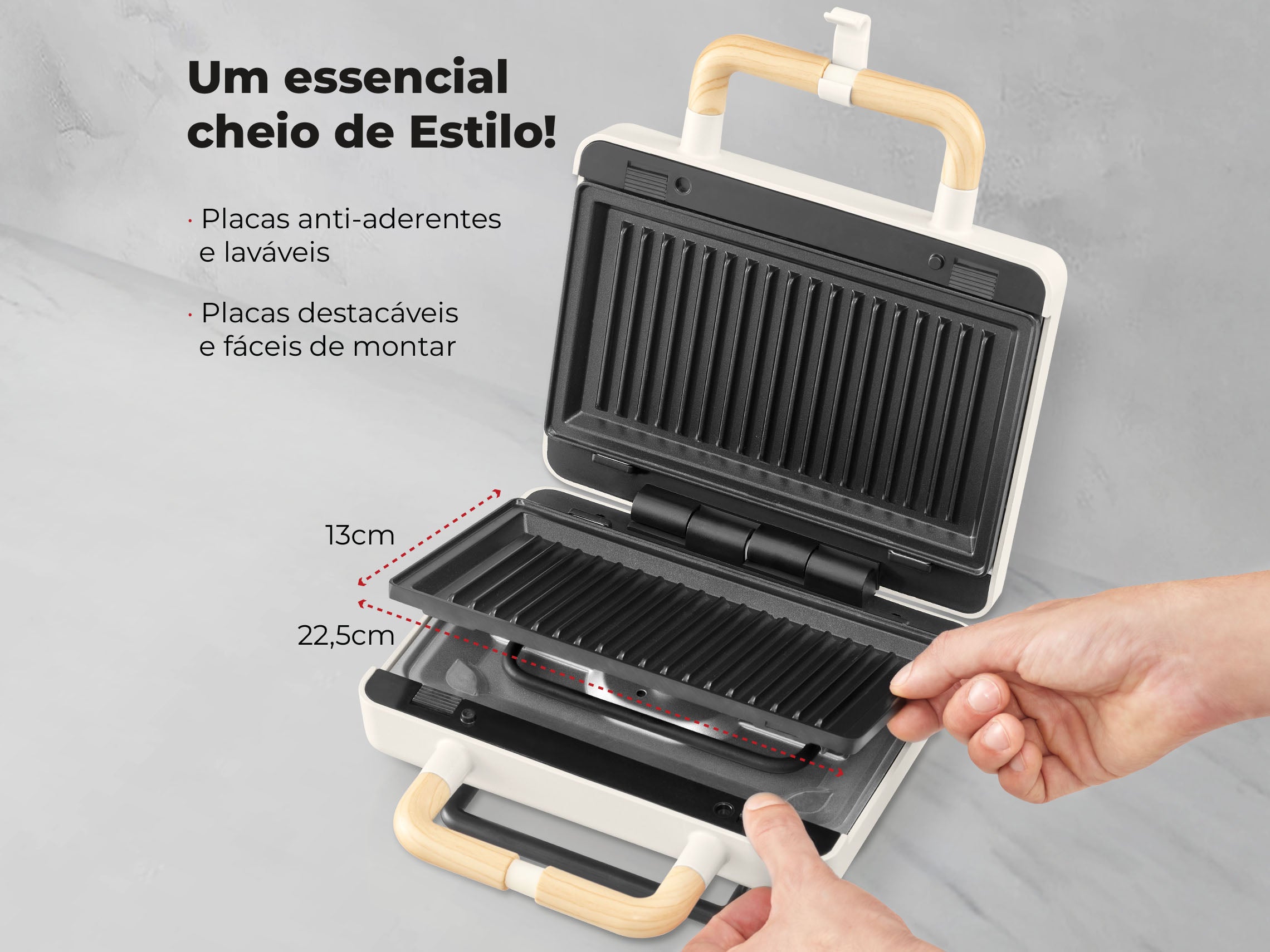 Sanduicheira Grill Pearl White 800W 4961FL
