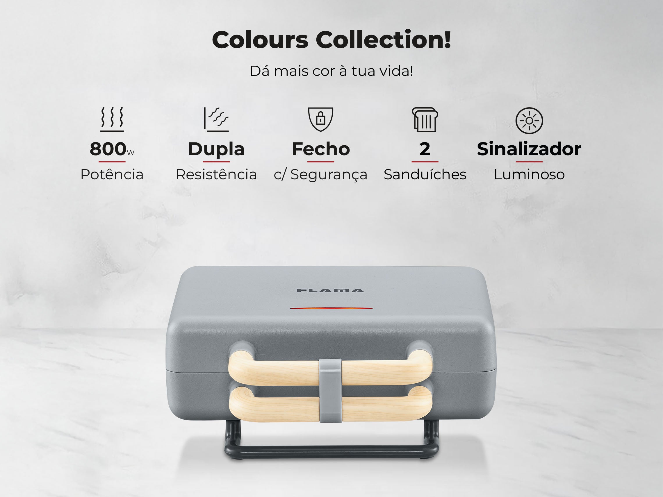 Sanduicheira Grill Stone Gray 800W 4962FL