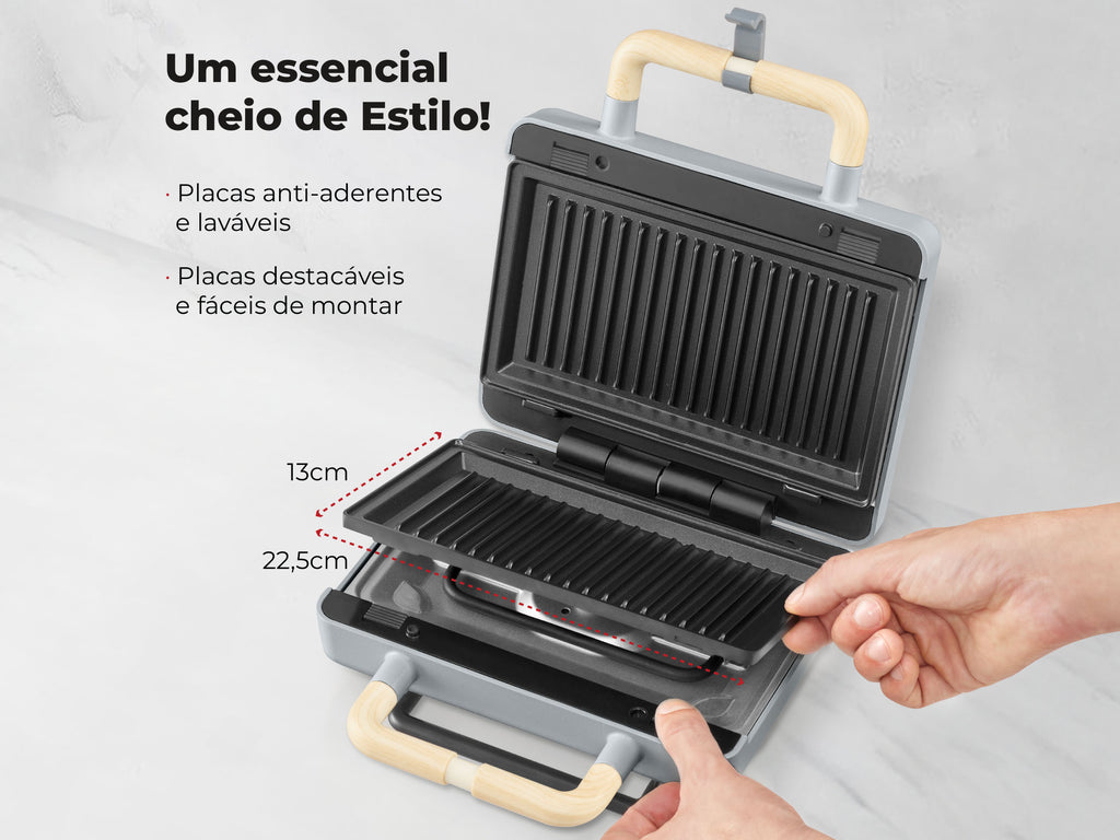 Sanduicheira Grill Stone Gray 800W 4962FL