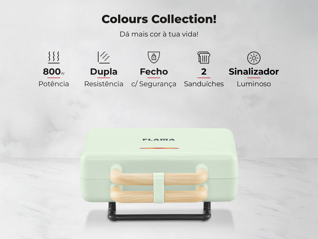 Sanduicheira Grill Mint Green 800W 4964FL