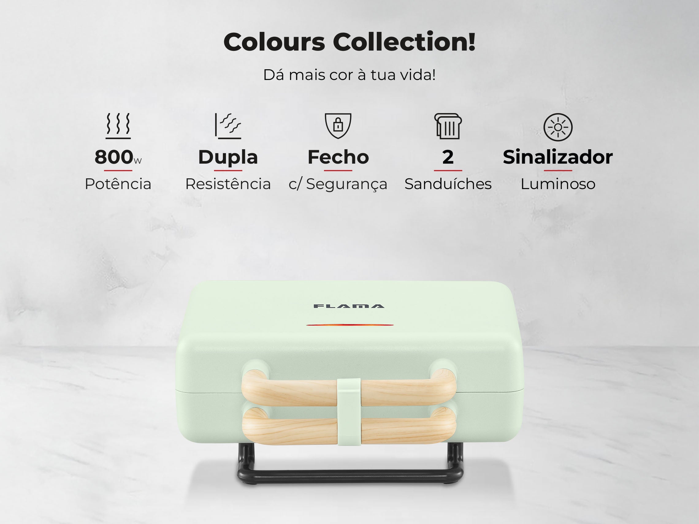 Sanduicheira Grill Mint Green 800W 4964FL