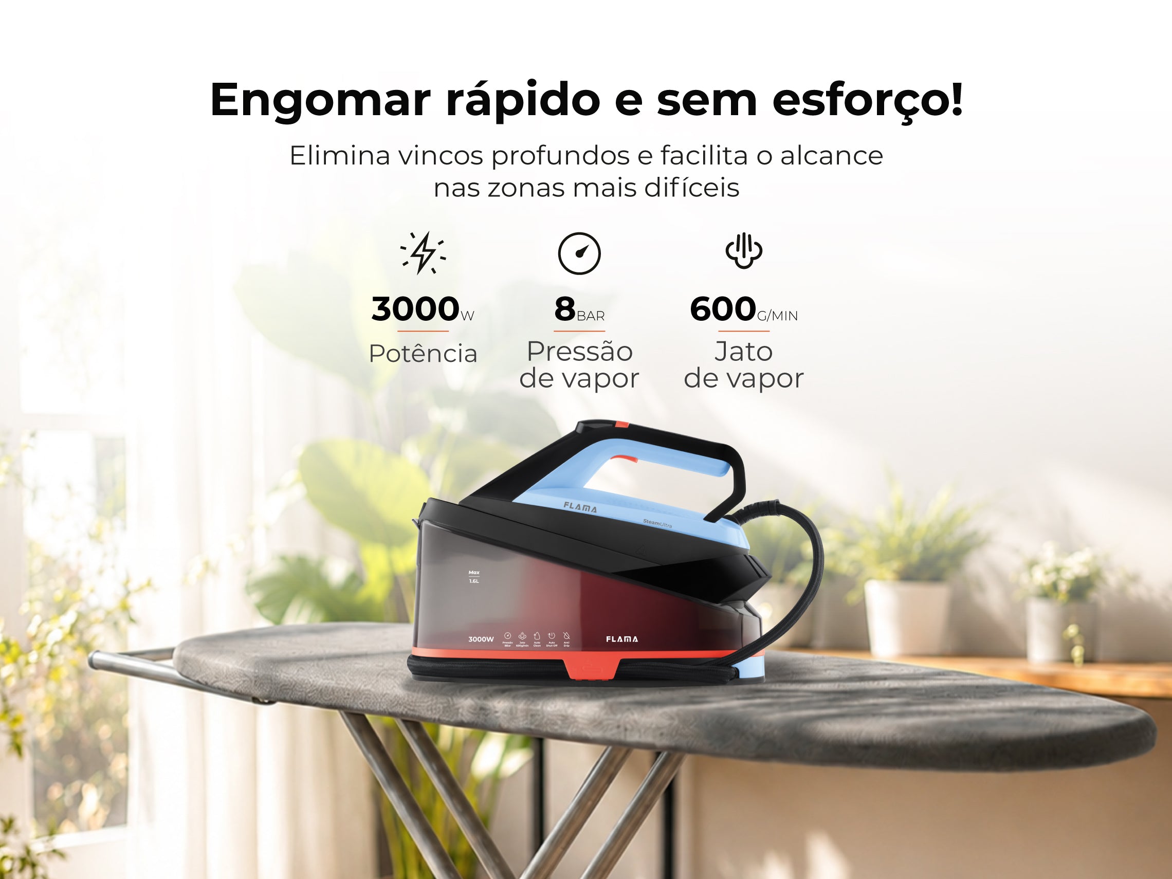 Ferro com Caldeira SteamUltra 3000W Azul 5542FL