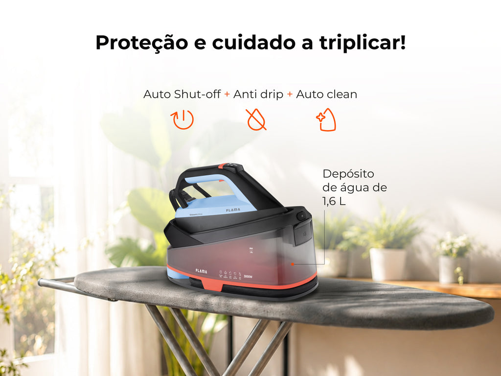 Ferro com Caldeira SteamUltra 3000W Azul 5542FL