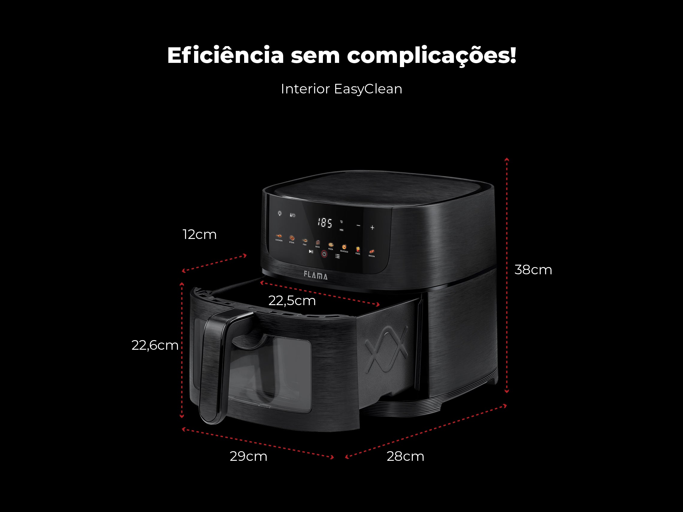 Fritadeira Sem Óleo Air Fryer C/ Janela 6L 644FL