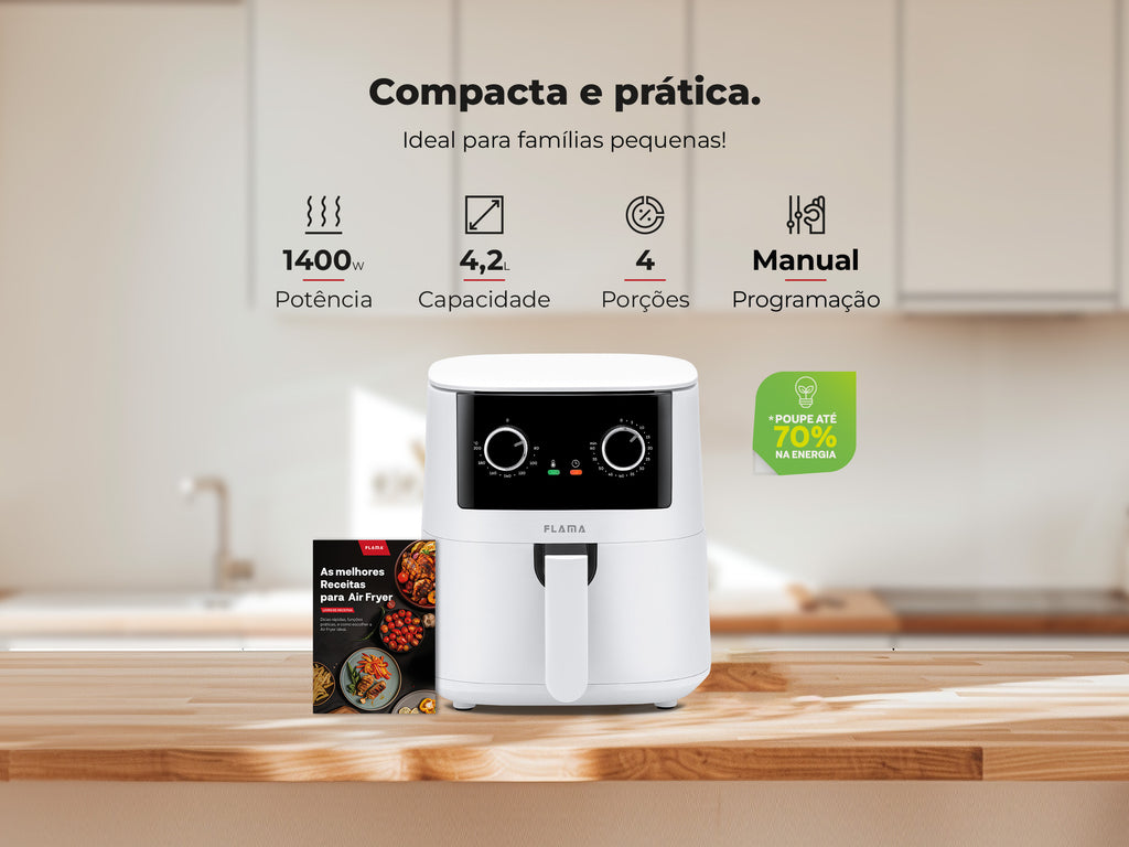 Fritadeira Sem Óleo Air Fryer 4.2L Branca 645FL