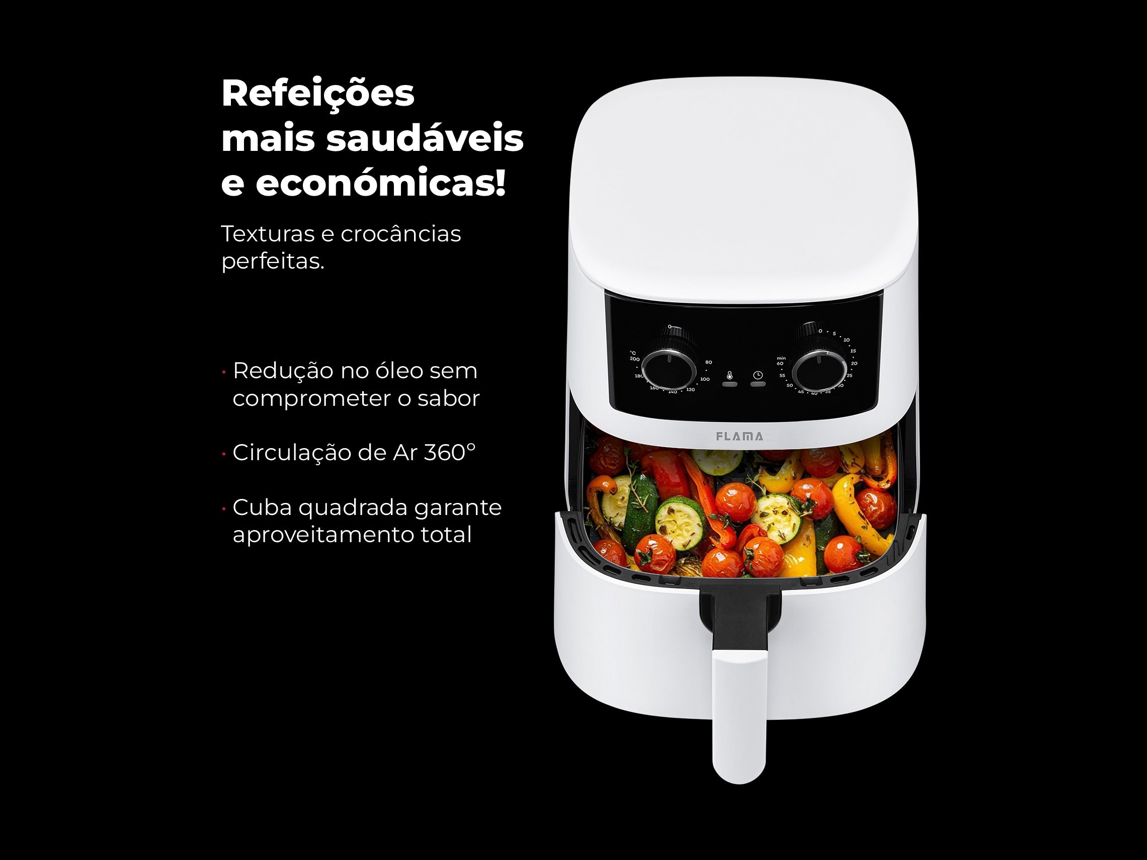 Fritadeira Sem Óleo Air Fryer 4.2L Branca 645FL