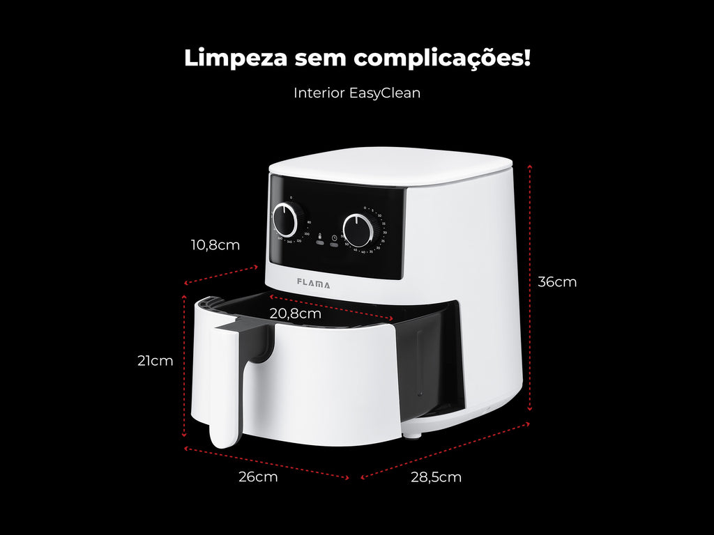 Fritadeira Sem Óleo Air Fryer 4.2L Branca 645FL