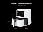 Fritadeira Sem Óleo Air Fryer 4.2L Branca 645FL