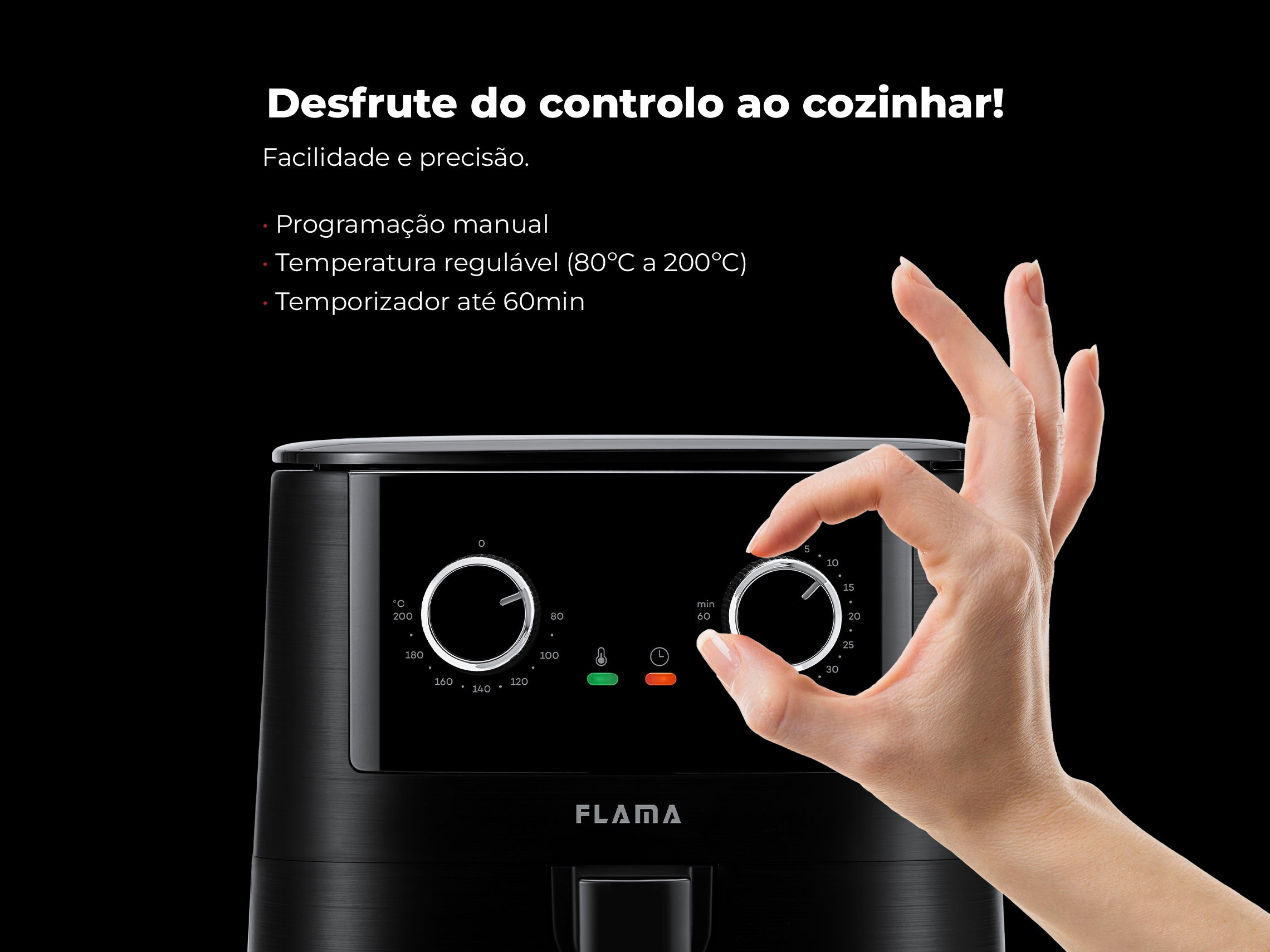 Fritadeira Sem Óleo Air Fryer 4.2L Preta 646FL