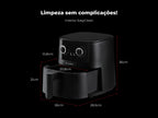 Fritadeira Sem Óleo Air Fryer 4.2L Preta 646FL
