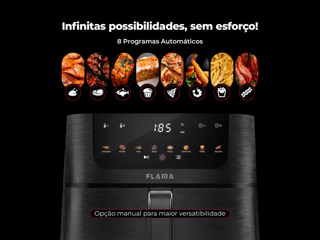 Fritadeira Sem Óleo Air Fryer 8L 648FL