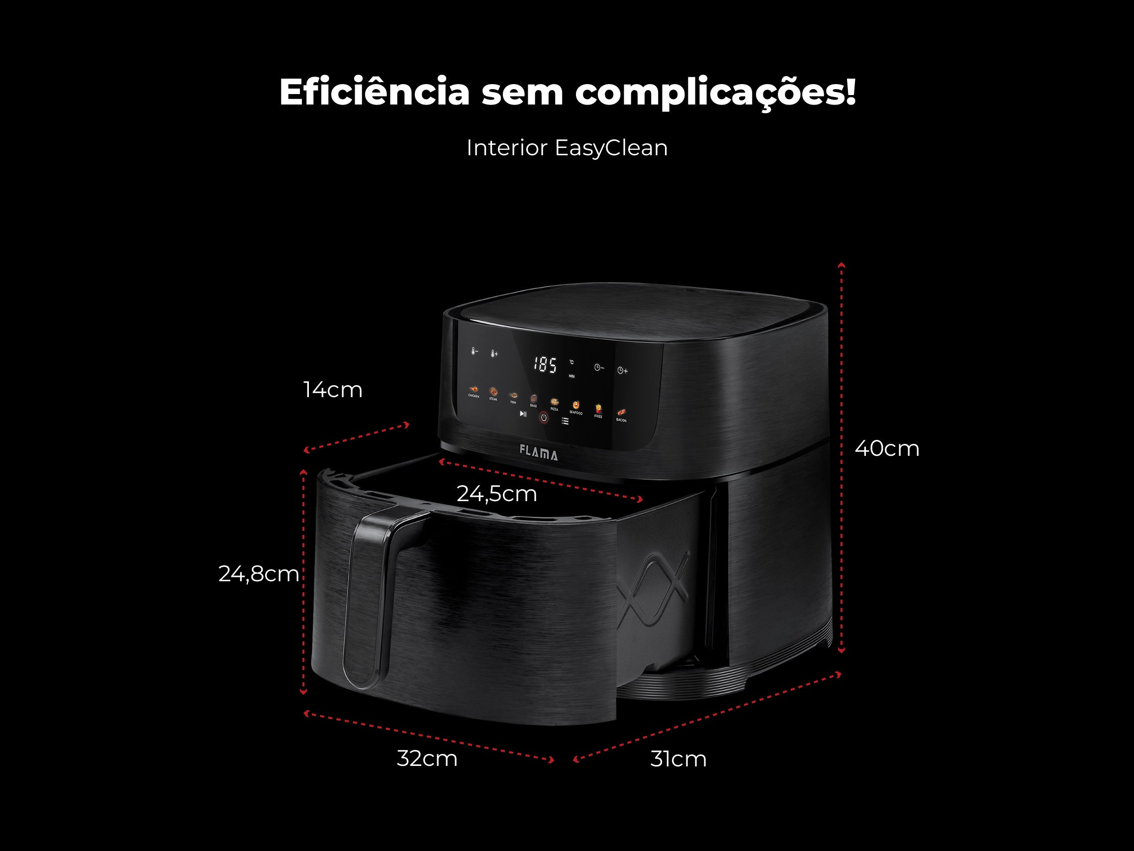 Fritadeira Sem Óleo Air Fryer 8L 648FL