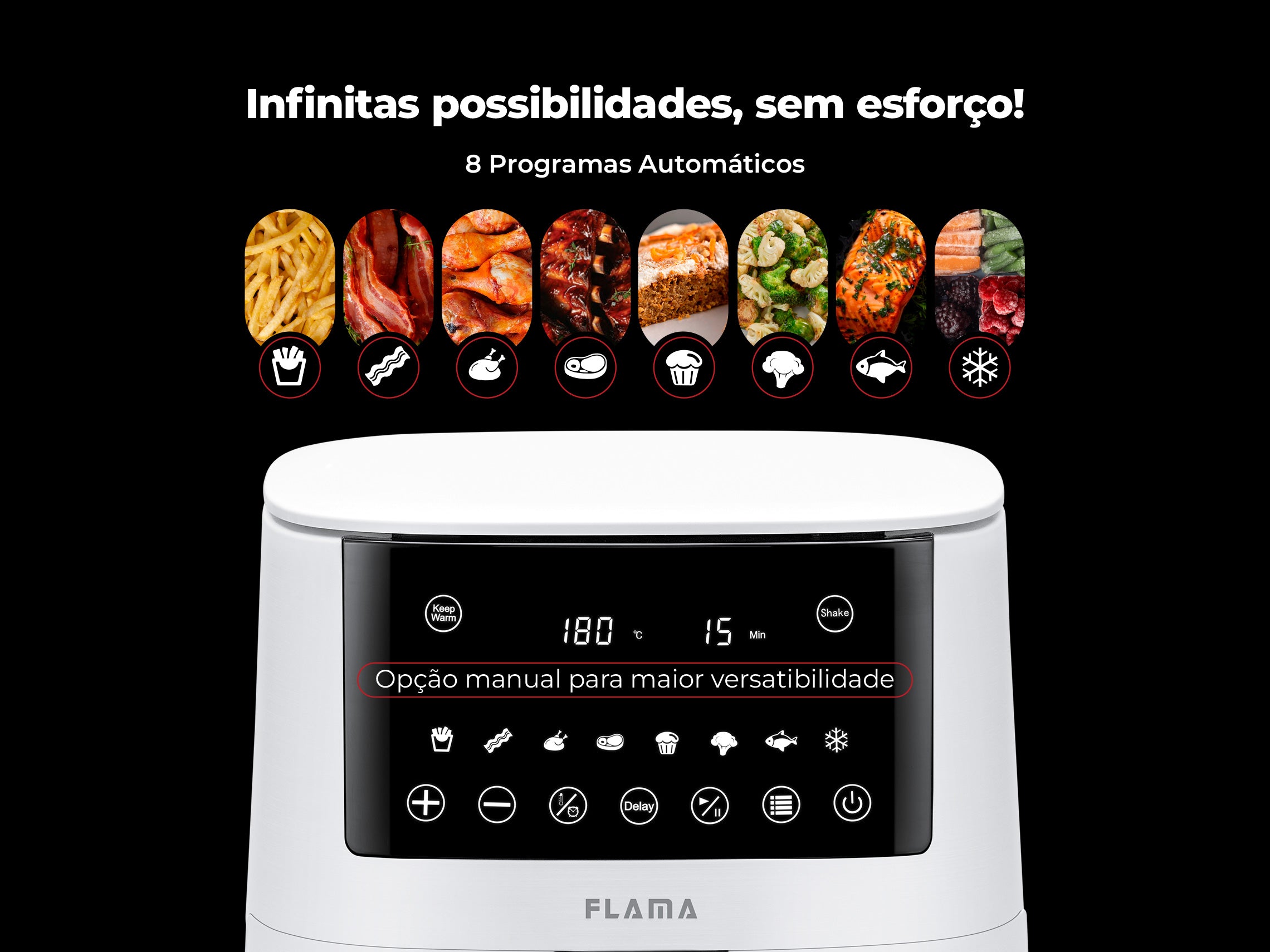 Fritadeira Sem Óleo Air Fryer 4.2L Branca 657FL