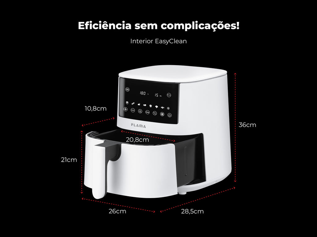 Fritadeira Sem Óleo Air Fryer 4.2L Branca 657FL