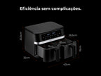 Fritadeira Sem Óleo Air Fryer Ceramic CrisperPlate Double XL 671FL