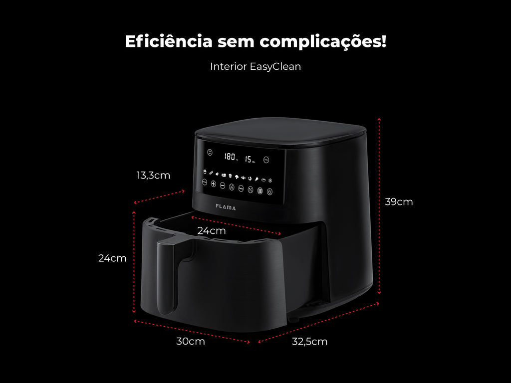 Fritadeira Sem Óleo Air Fryer 7L Preta 682FL