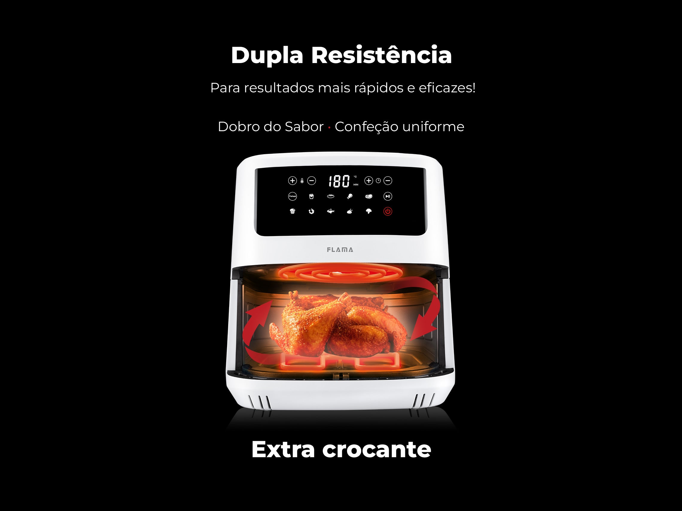 Fritadeira Sem Óleo Air Fryer Dupla Resistência 691FL