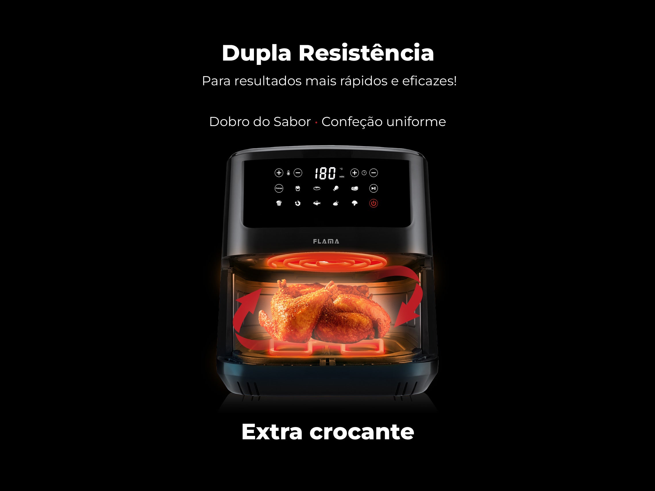 Fritadeira Sem Óleo Air Fryer Dupla Resistência 692FL