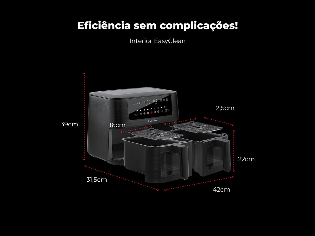 Fritadeira Sem Óleo Air Fryer 2 Gavetas 8L 698FL