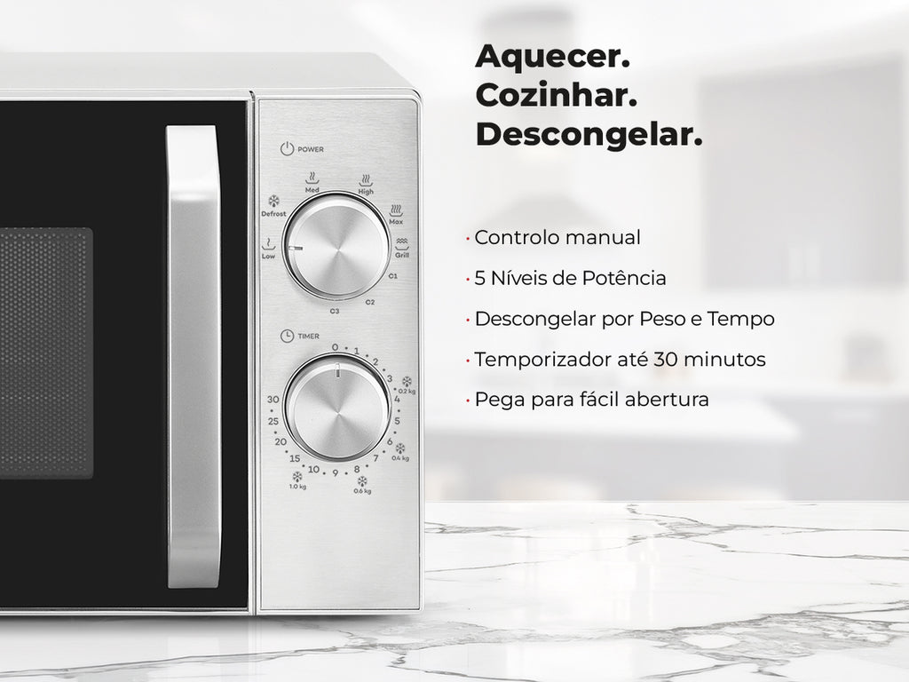 Micro-ondas 20L Com Grill Inox 1815FL