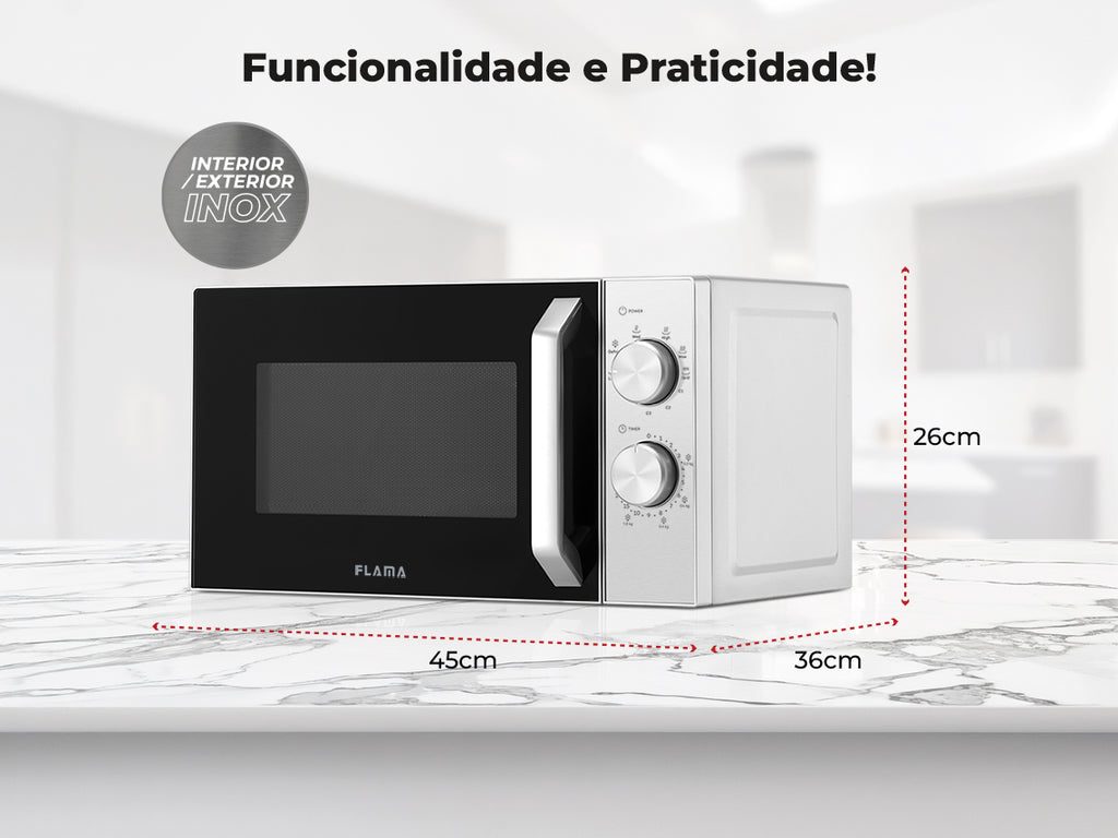 Micro-ondas 20L Com Grill Inox 1815FL