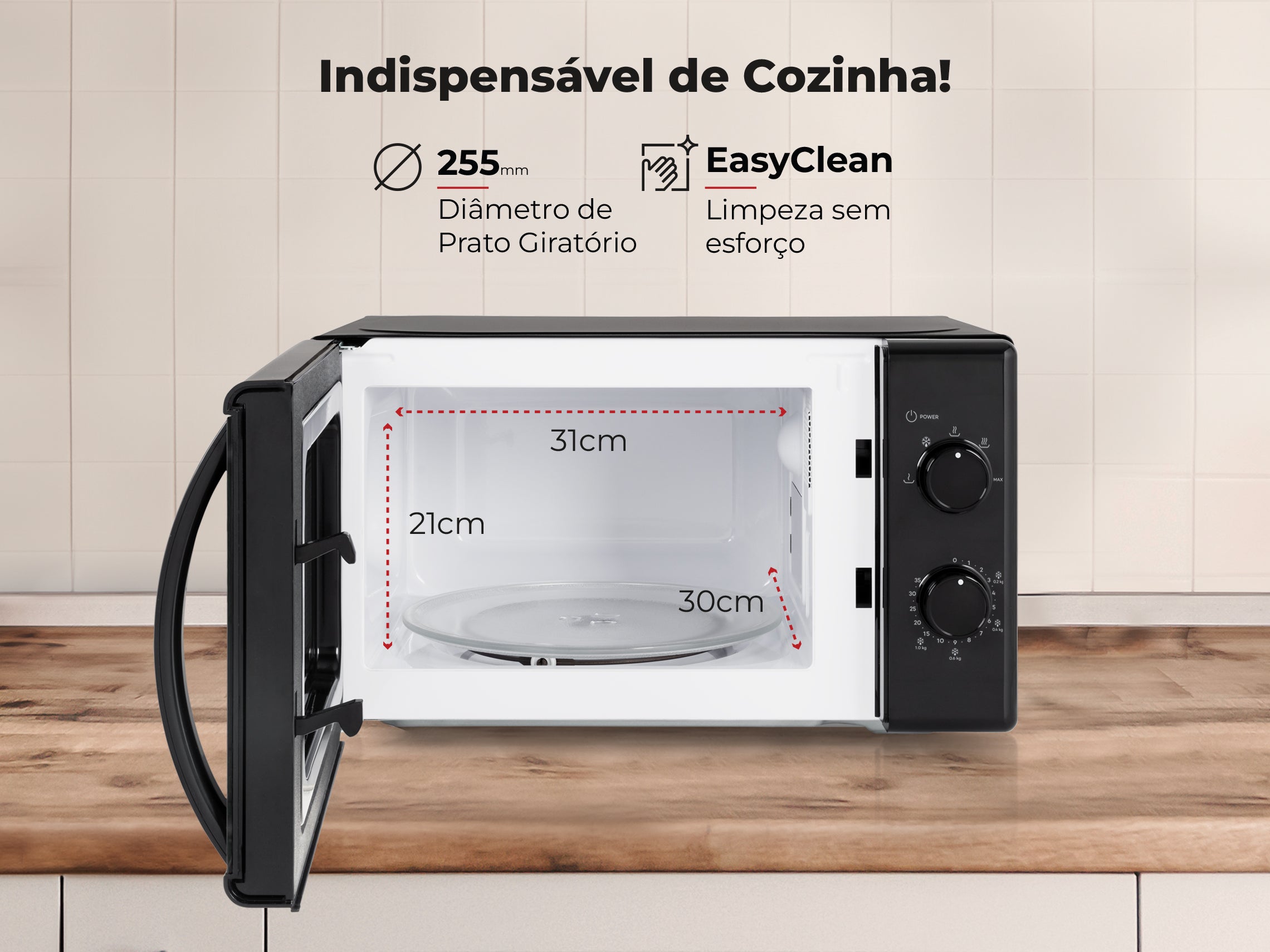 Micro-ondas 20L Preto 1834FL