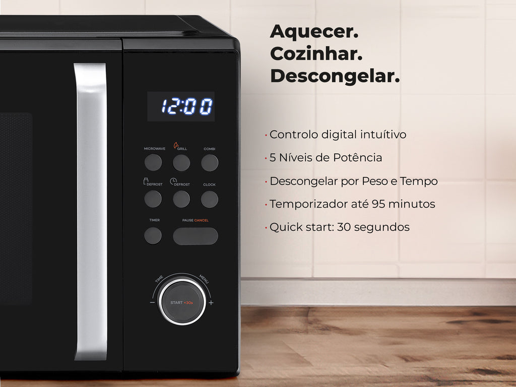 Micro-ondas 31L Digital Com Grill Preto 1871FL