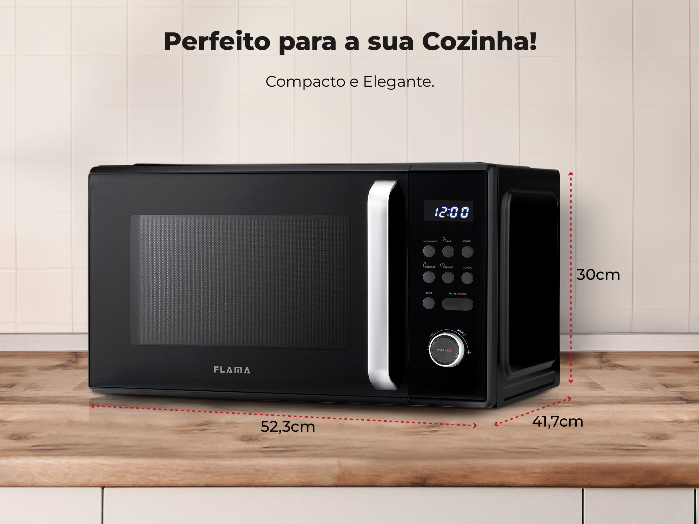Micro-ondas 31L Digital Com Grill Preto 1871FL