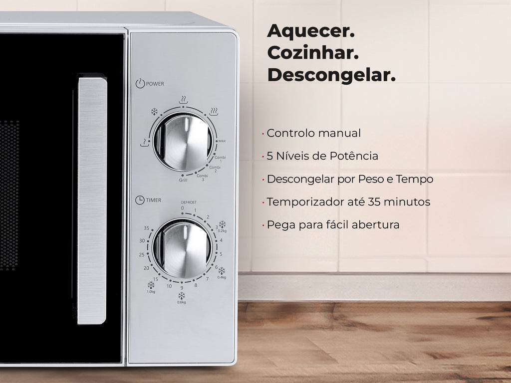Micro-ondas 20L Com Grill Inox 1803FL