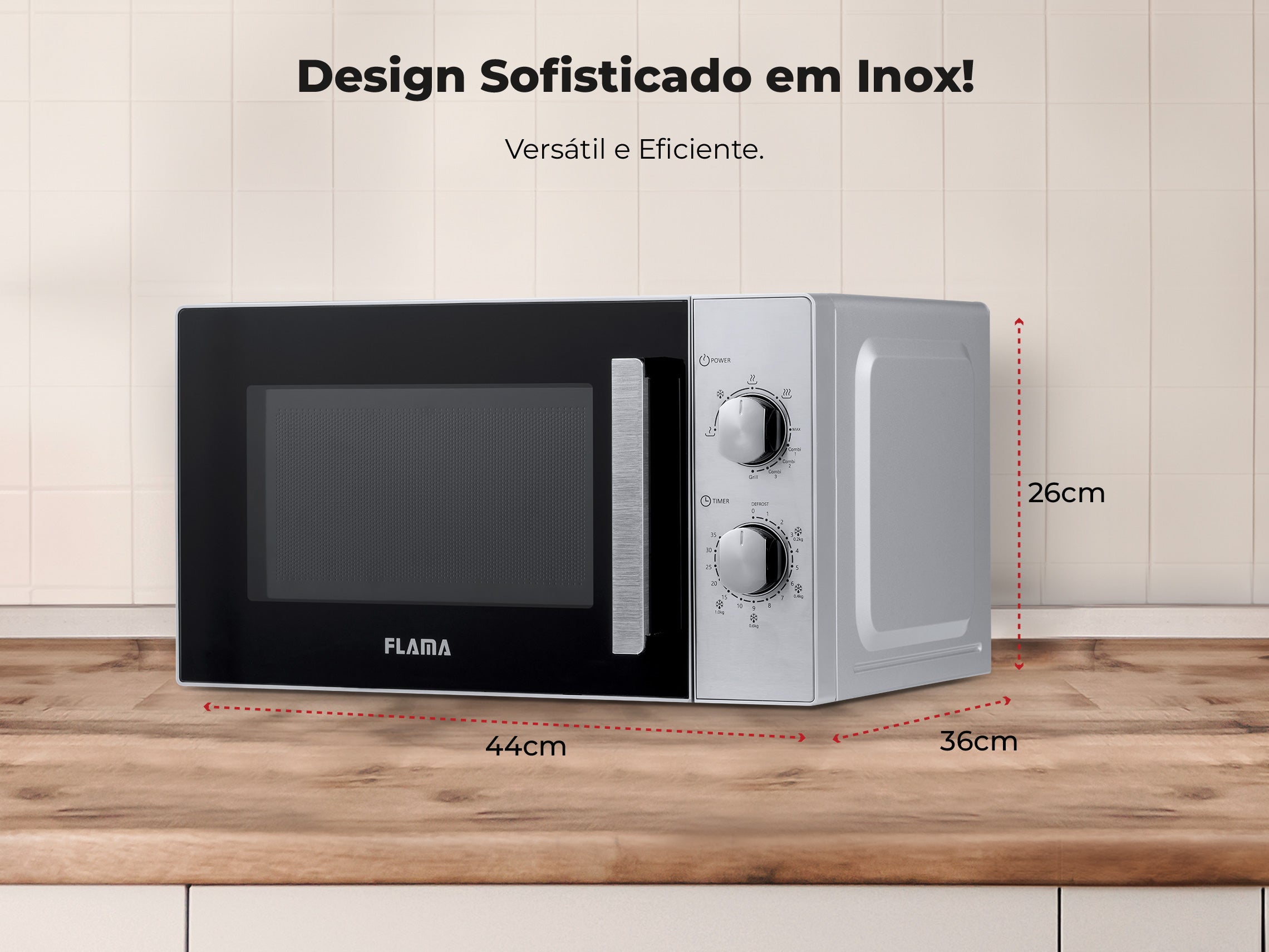 Micro-ondas 20L Com Grill Inox 1803FL