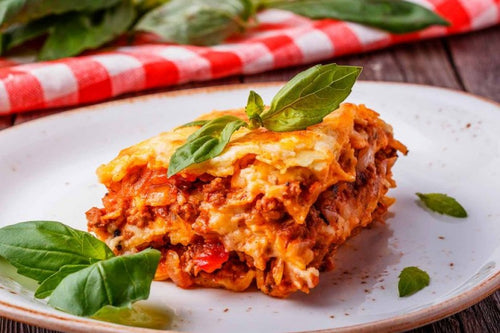 Lasagna di pollo, ricotta e funghi