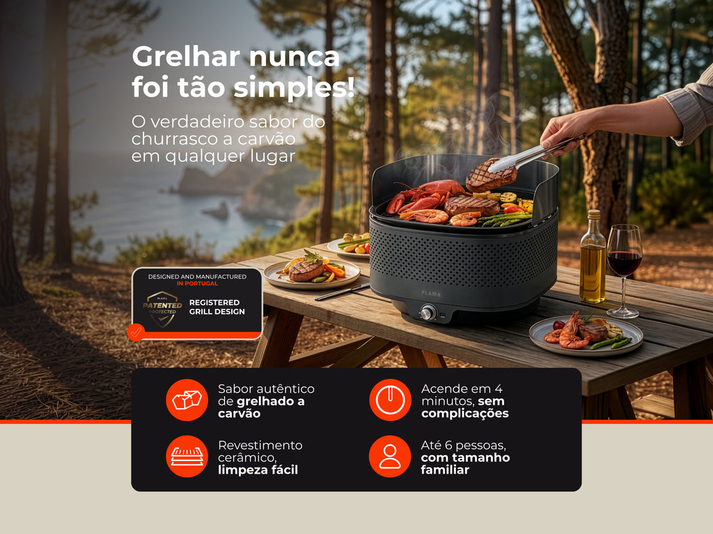 Grelhador a Carvão Mastergrill EVO Anthracite 4011FL