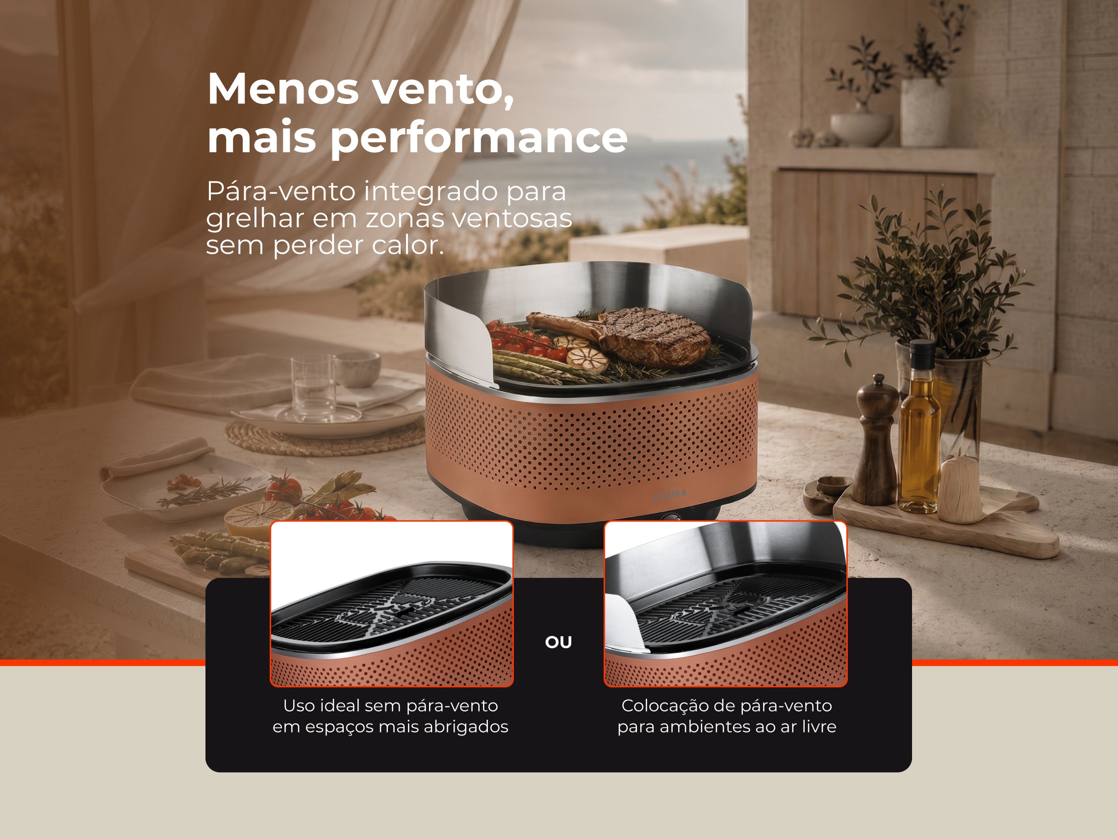 Grelhador a Carvão Mastergrill EVO Terracotta 4013FL