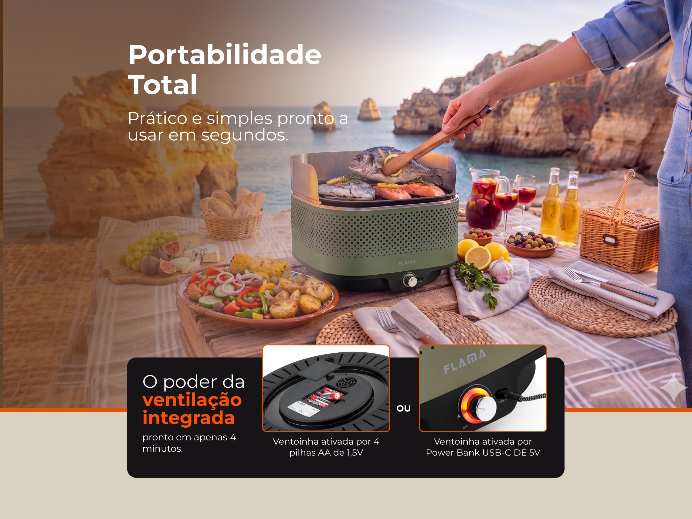 Grelhador a Carvão Mastergrill EVO Forest 4014FL